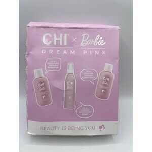 CHI x Barbie Dream Pink Hair Care Boxed Set NEW Shampoo Conditioner Heat Bs264